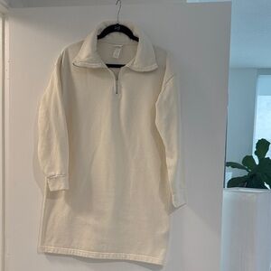 H&M Quarter-Zip Sweatshirt Dress